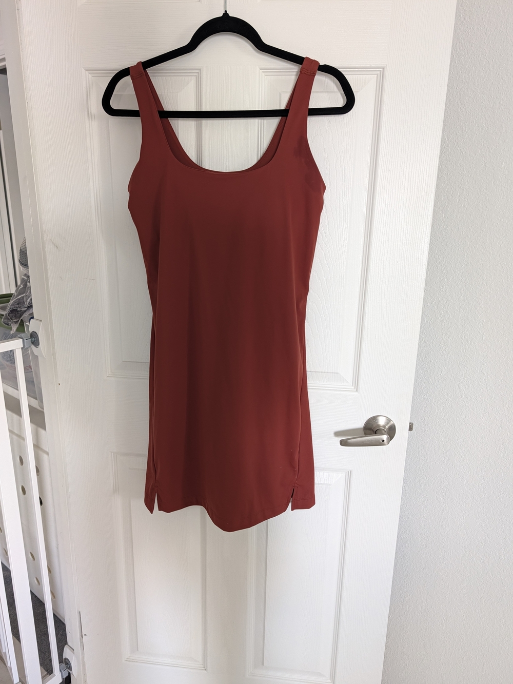 Sleeveless Rust Red Women's Tank Dress